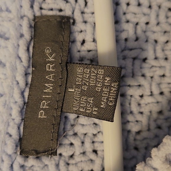 Primark Large Pale Blue Sweater with center cable knit design - Picture 2 of 5